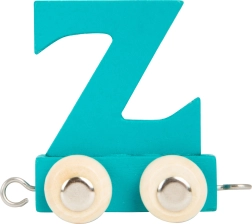 Small Foot vagón de madera con la letra Z – alfabeto de colores para trenes de madera