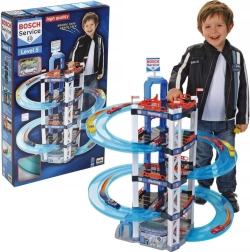 Garaje de estacionamiento XXL BOSCH Service de 5 pisos 85 cm de Klein + 2 cochecitos