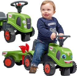Correpasillos tractor BABY CLAAS con remolque y accesorios
