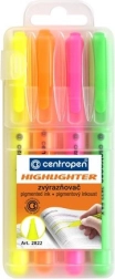 Juego de resaltadores CENTROPEN, 4 colores