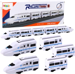 Tren interactivo de 62 cm con vagones, sonidos y luces