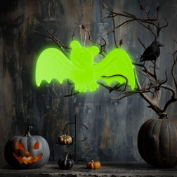 Decoración fosforescente de Halloween con murciélagos, 20 × 10 cm