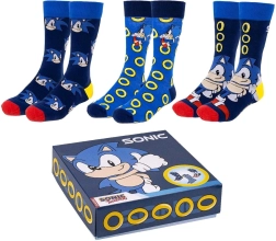Set de calcetines Sonic – 3 pares en caja de regalo