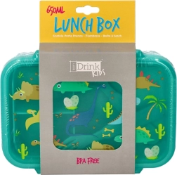 Caja para desayuno de dinosaurios con juego de cubiertos