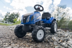 Falk tractor de pedales New Holland con remolque y capó abatible desde 2 años