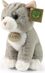 Gatita de peluche gris sentada 23 cm
