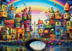 Puzzle Ciudad arcoíris 1000 piezas