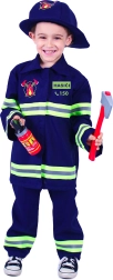 Disfraz infantil de bombero – impresión checa, talla L