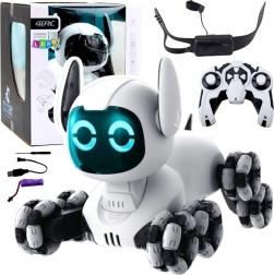 Perro robótico interactivo TOOBY con control remoto 4WD con LED y giro 360°