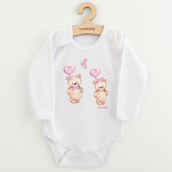 Body infantil con estampado New Baby Love Bears, manga larga (56/0–3 m)
