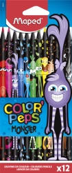 Lápices de colores triangulares Maped Color'Peps Monster 12 uds