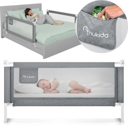 Barrera de seguridad para cama Nukido 160 cm gris