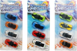 Set de cochecitos de carreras metálicos, 4 uds.