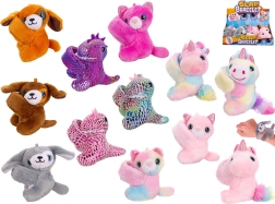 Pulsera de peluche autoenrollable con animalito para niños