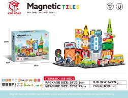 Juego de construcción magnético ciudad, 31 piezas