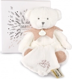 Set de regalo Doudou: osito de peluche con manta 30 cm, rosa