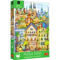 Puzle premium de 1000 piezas – Medianoche en Barcelona