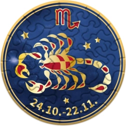 Curiosi puzzle redondo del zodiaco Escorpio 33 piezas
