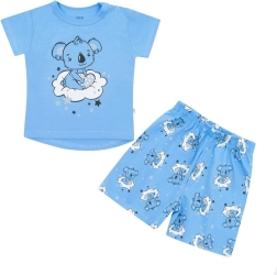 Pijama infantil de verano con koala, azul claro (talla 68)