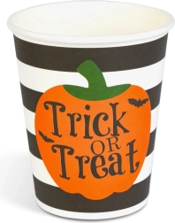 Vaso de papel de Halloween con calabazas, 250 ml, 8 unidades