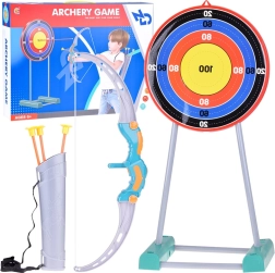 Juego infantil de arco, flechas y diana para jugar