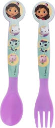 Cubiertos infantiles con motivo de La casa de muñecas de Gabby