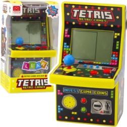 Mini juego arcade Tetris retro amarillo