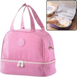 Bolsa térmica rosa para comida con correa ajustable 27 cm