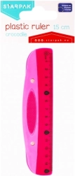 Regla de plástico rosa de 15 cm