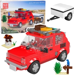 Set de construcción del coche FIAT 126p Maluch con remolque 1:24 (393 piezas) – Mould King