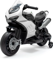 Moto eléctrica infantil Supersport blanca