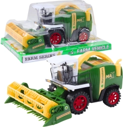 Cosechadora infantil con cabezal – máquina agrícola verde