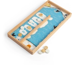 Bigjigs Toys juego de madera con discos deslizantes sobre hielo
