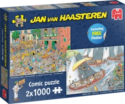 Puzzle JUMBO Jan van Haasteren – Tradiciones holandesas 2×1000 piezas