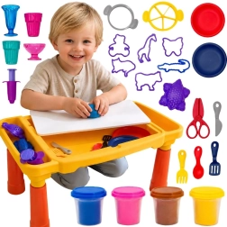 Mesa creativa Woopie con plastilina y accesorios, 40 piezas