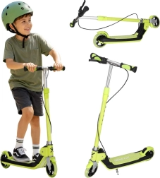 Trike Fix patinete infantil plegable con ruedas LED, verde neón