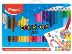 Lápices de colores triangulares Maped Color'Peps 48 uds en estuche metálico