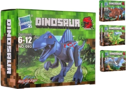 Kit de construcción de plástico de dinosaurios – mezcla de especies en caja 13 × 10 cm