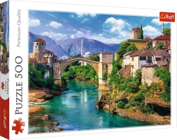 Puzzle de 500 piezas Puente Viejo de Mostar, Bosnia y Herzegovina – Trefl