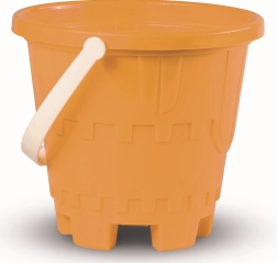 Androni cubo de arena castillo 17 cm naranja