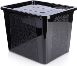 Caja de almacenamiento de plástico con tapa 30 l