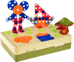 Juego de construcción atornillable de dinosaurios con taladro