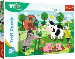 Puzzle 24 maxi Familia Treflik en el campo TREFL