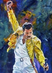 Pintura de diamantes Freddie Mercury 30 × 40 cm