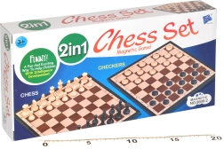 Ajedrez y damas magnéticos 2 en 1