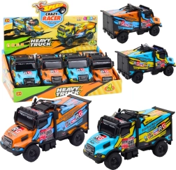 Coche todoterreno con tracción, luces y sonidos naranja azul