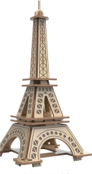 Puzzle 3D de madera TORRE EIFFEL con set de pinturas