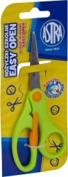 Tijeras ergonómicas Astra con resorte, punta redondeada (colores surtidos)