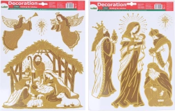 Decoración de ventana Belén 41 × 29 cm Navidad