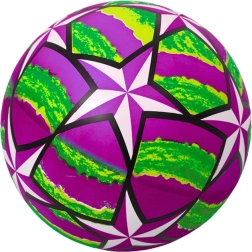 Pelota de goma morada con estrellitas luminosas 24 cm
